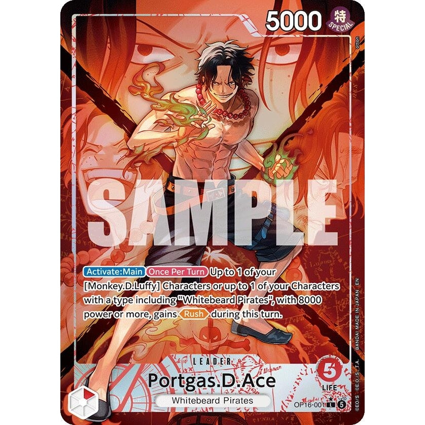 Image for Portgas.D.Ace (001) (Alternate Art) (OP16-001) (The Time of Battle) - One Piece Card Game