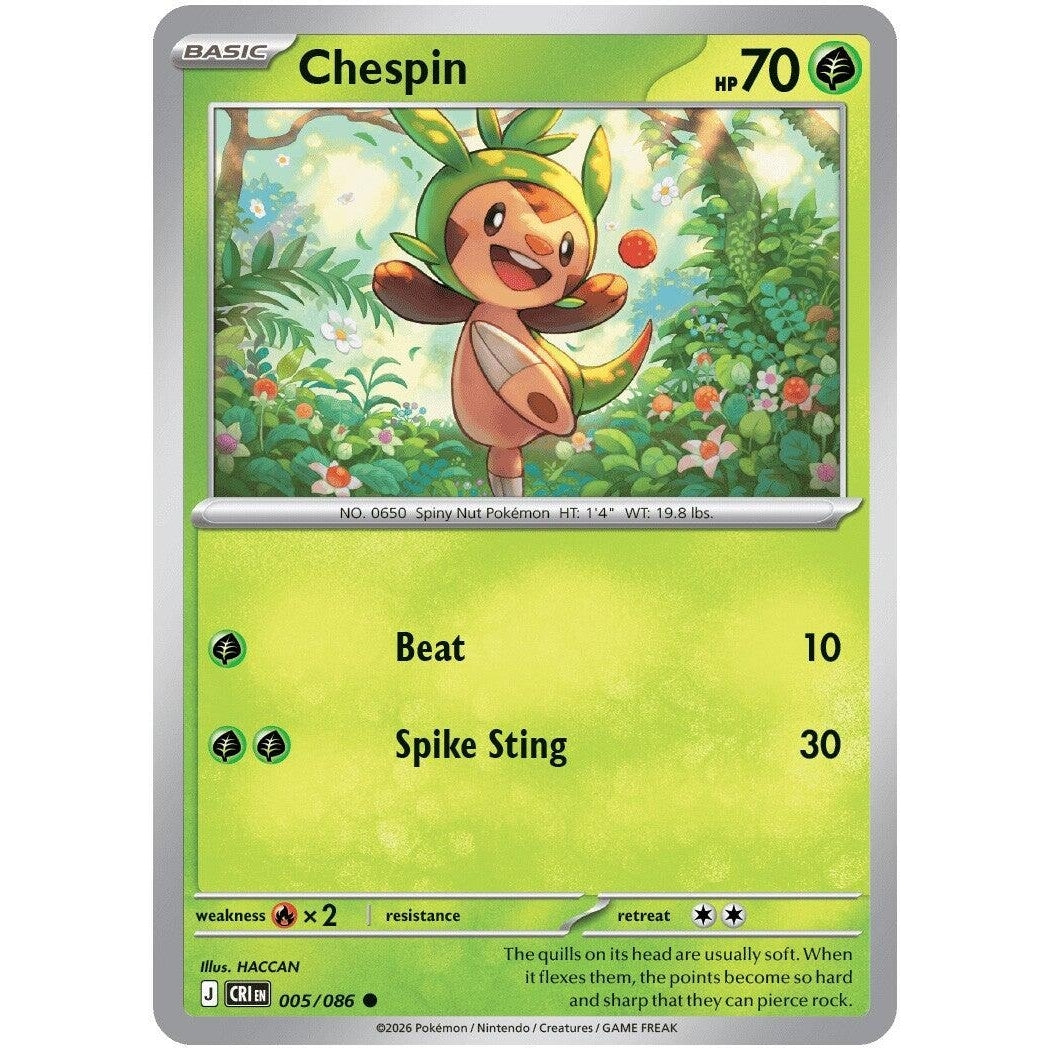Image for Chespin (005/086) (ME04: Chaos Rising) - Pokemon