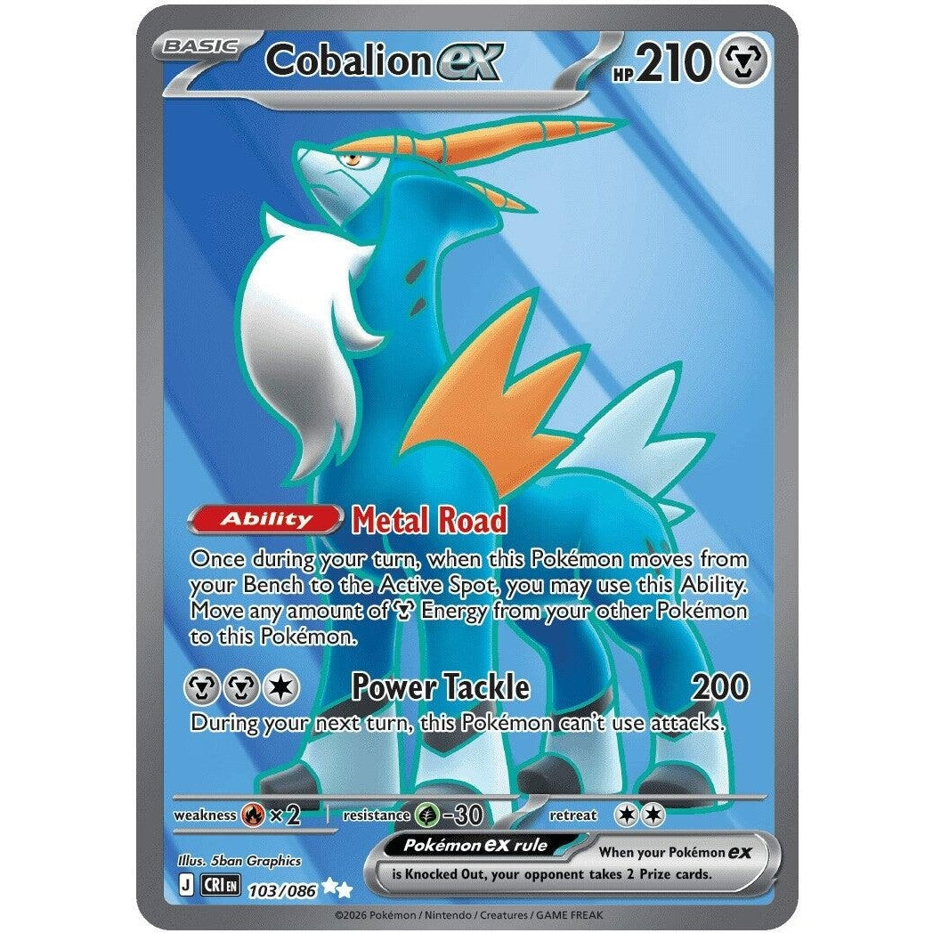 Image for Cobalion ex (103/086) (ME04: Chaos Rising) - Pokemon