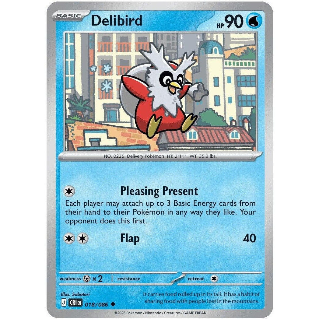 Image for Delibird (018/086) (ME04: Chaos Rising) - Pokemon