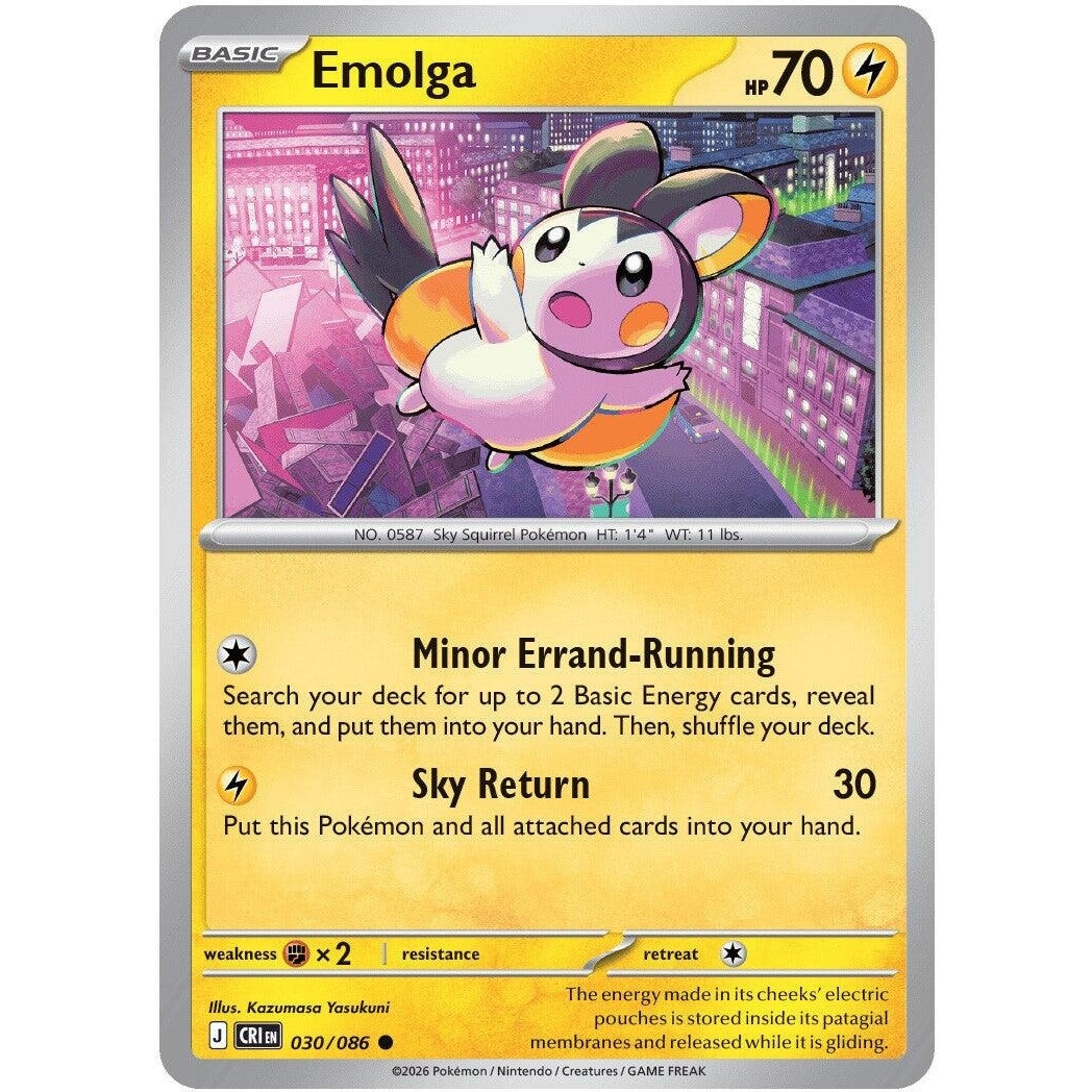 Image for Emolga (030/086) (ME04: Chaos Rising) - Pokemon