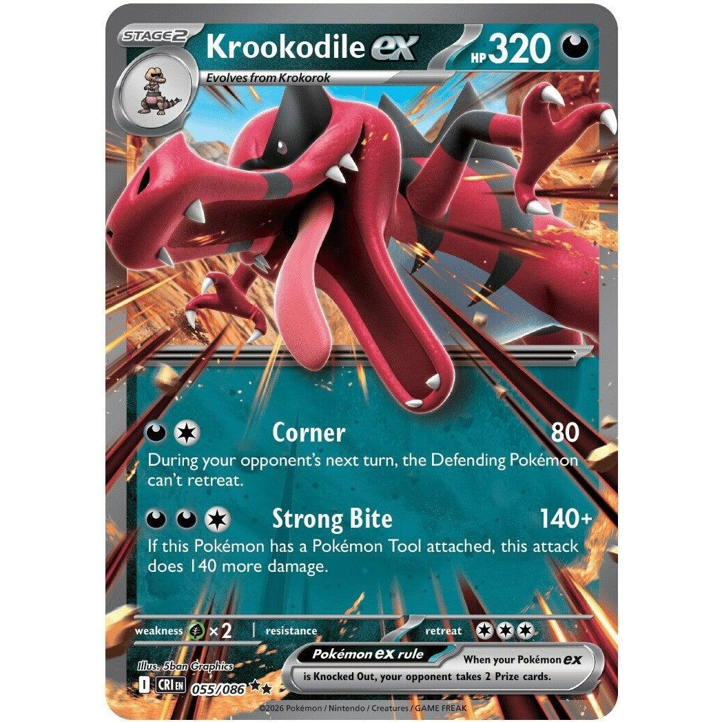 Image for Krookodile ex (055/086) (ME04: Chaos Rising) - Pokemon