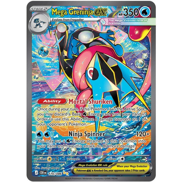 Mega Greninja ex (116/086) (ME04: Chaos Rising)