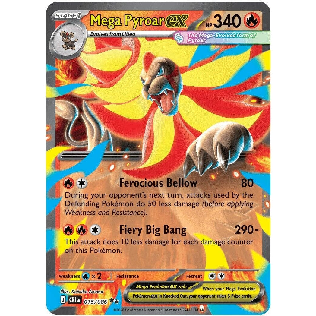 Image for Mega Pyroar ex (015/086) (ME04: Chaos Rising) - Pokemon