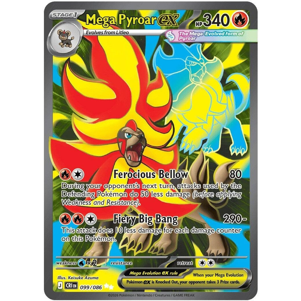 Image for Mega Pyroar ex (099/086) (ME04: Chaos Rising) - Pokemon