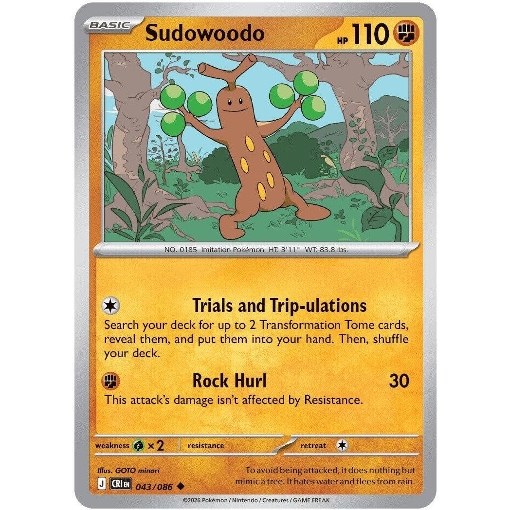 Image for Sudowoodo (043/086) (ME04: Chaos Rising) - Pokemon
