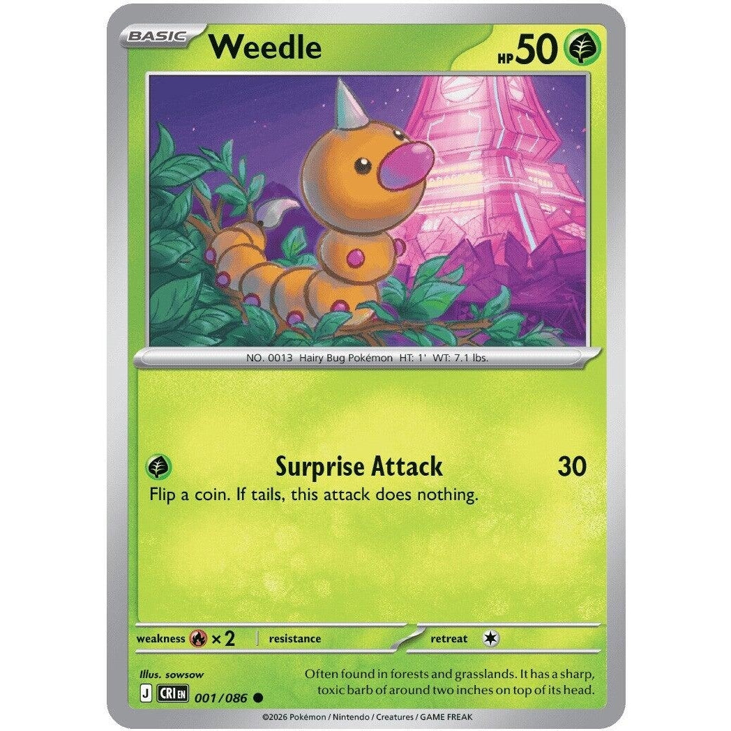 Image for Weedle (001/086) (ME04: Chaos Rising) - Pokemon