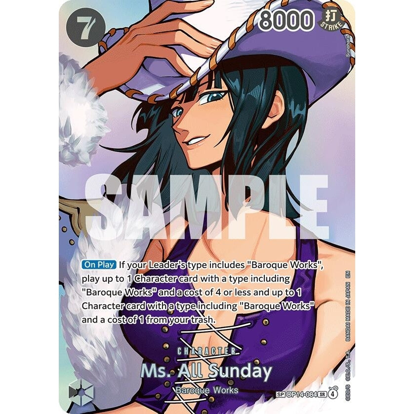 Image for Ms. All Sunday (SP) (OP14-084) (The Time of Battle) - One Piece Card Game