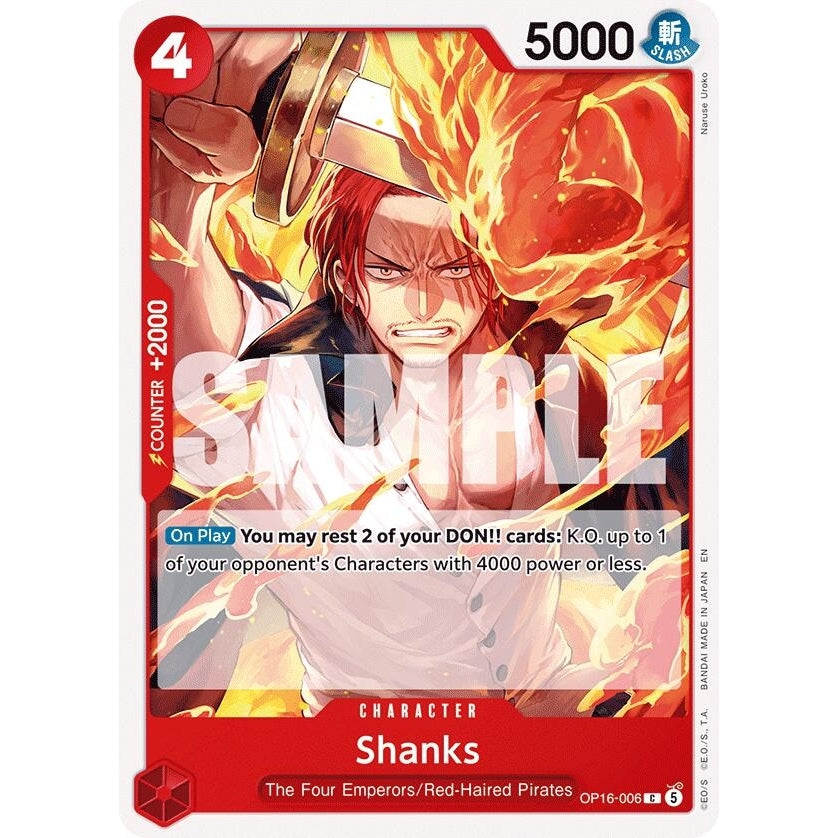Image for Shanks (OP16-006) (The Time of Battle) - One Piece Card Game