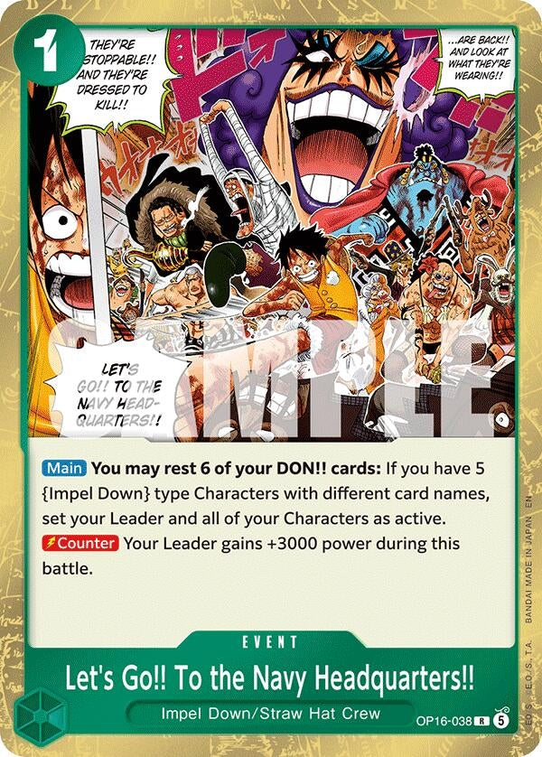 Image for Let's Go!! To the Navy Headquarters.. (OP16-038) (The Time of Battle) - One Piece Card Game