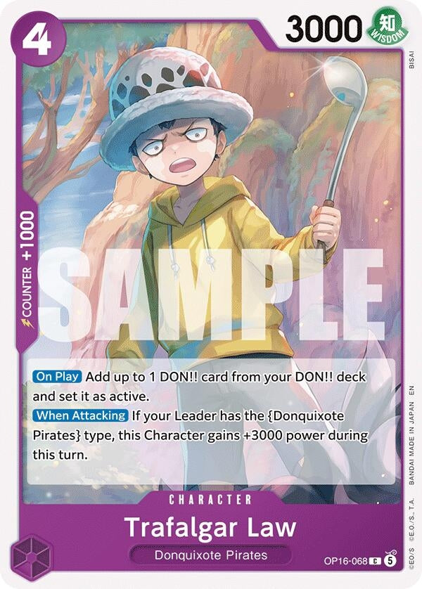 Image for Trafalgar Law (068) (OP16-068) (The Time of Battle) - One Piece Card Game