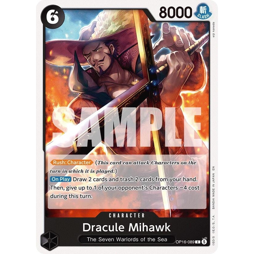 Image for Dracule Mihawk (OP16-089) (The Time of Battle) - One Piece Card Game
