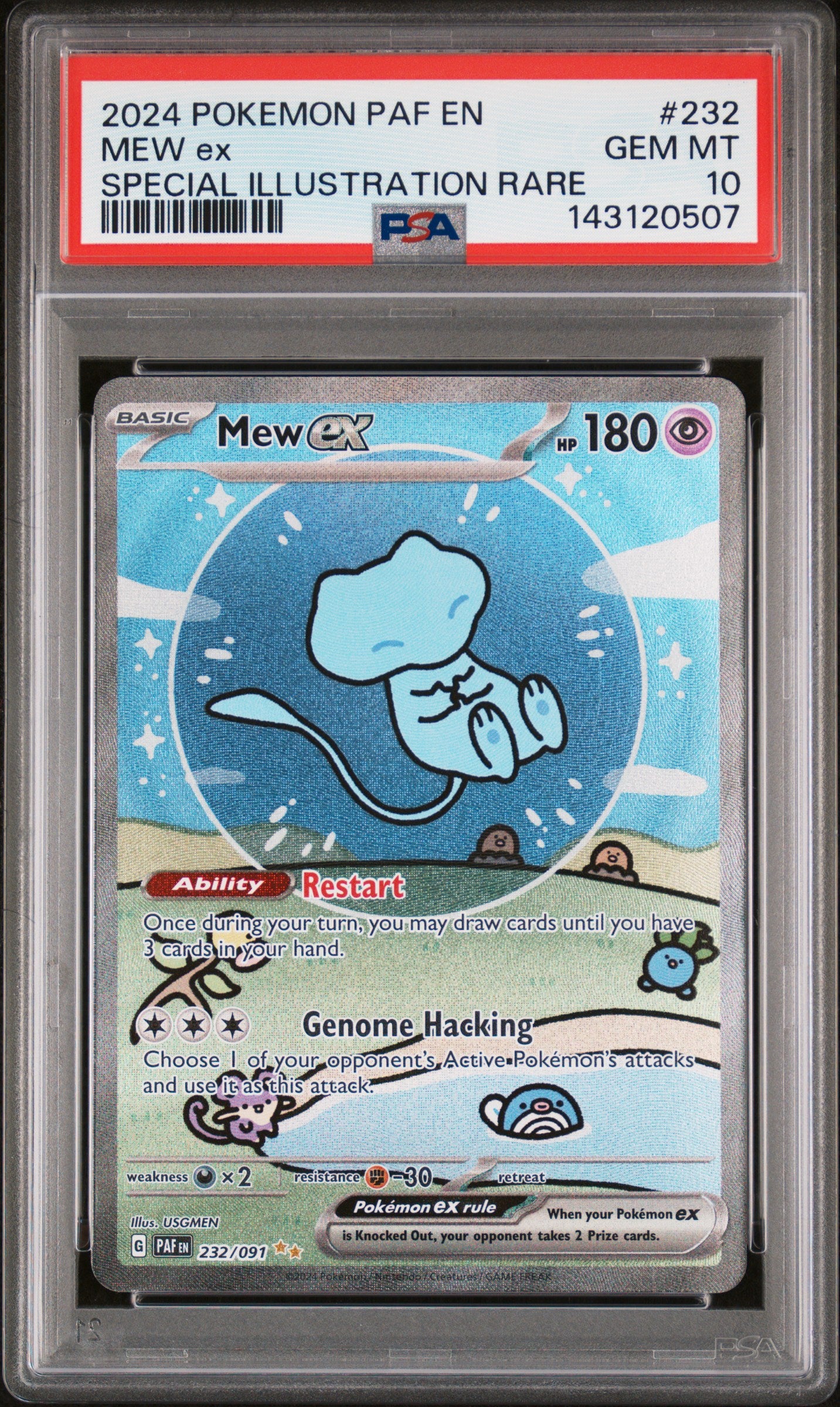 GEM MT 10 - MEW ex SPECIAL ILLUSTRATION RARE 2024 POKEMON PAF EN-PALDEAN FATES PSA - PokéBox Australia