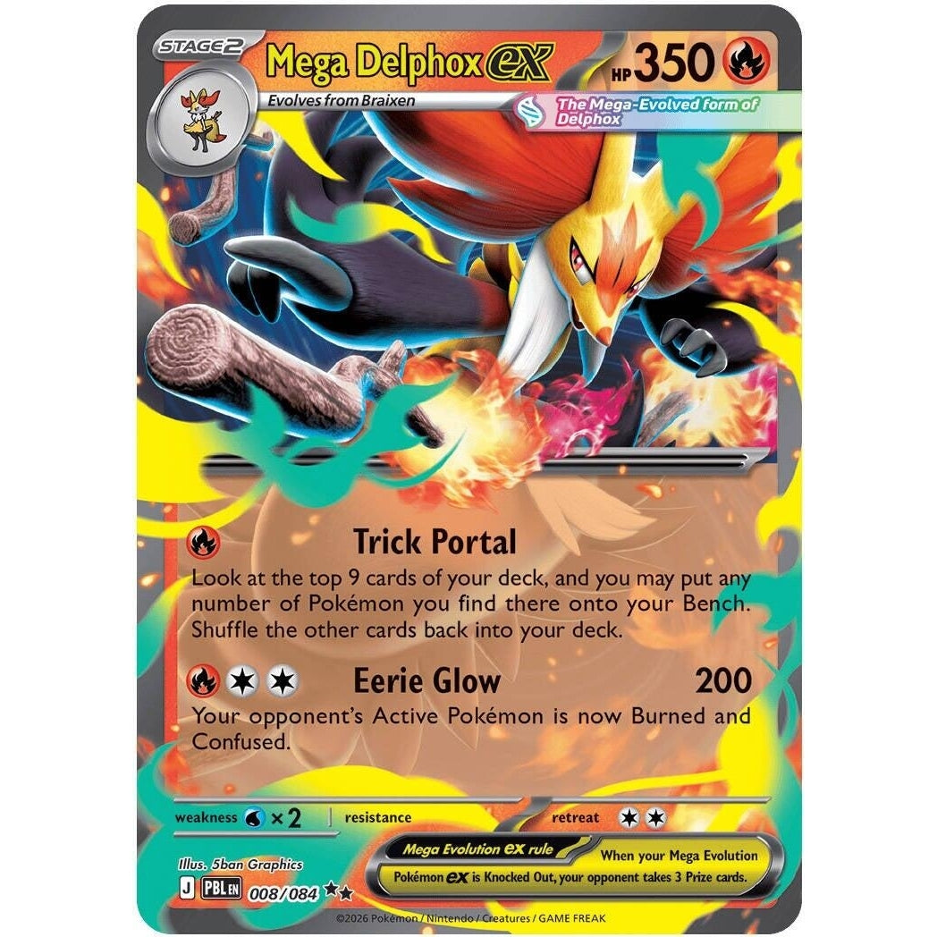 Image for Mega Delphox ex (008/084) (ME05: Pitch Black) (ME05) - Pokemon