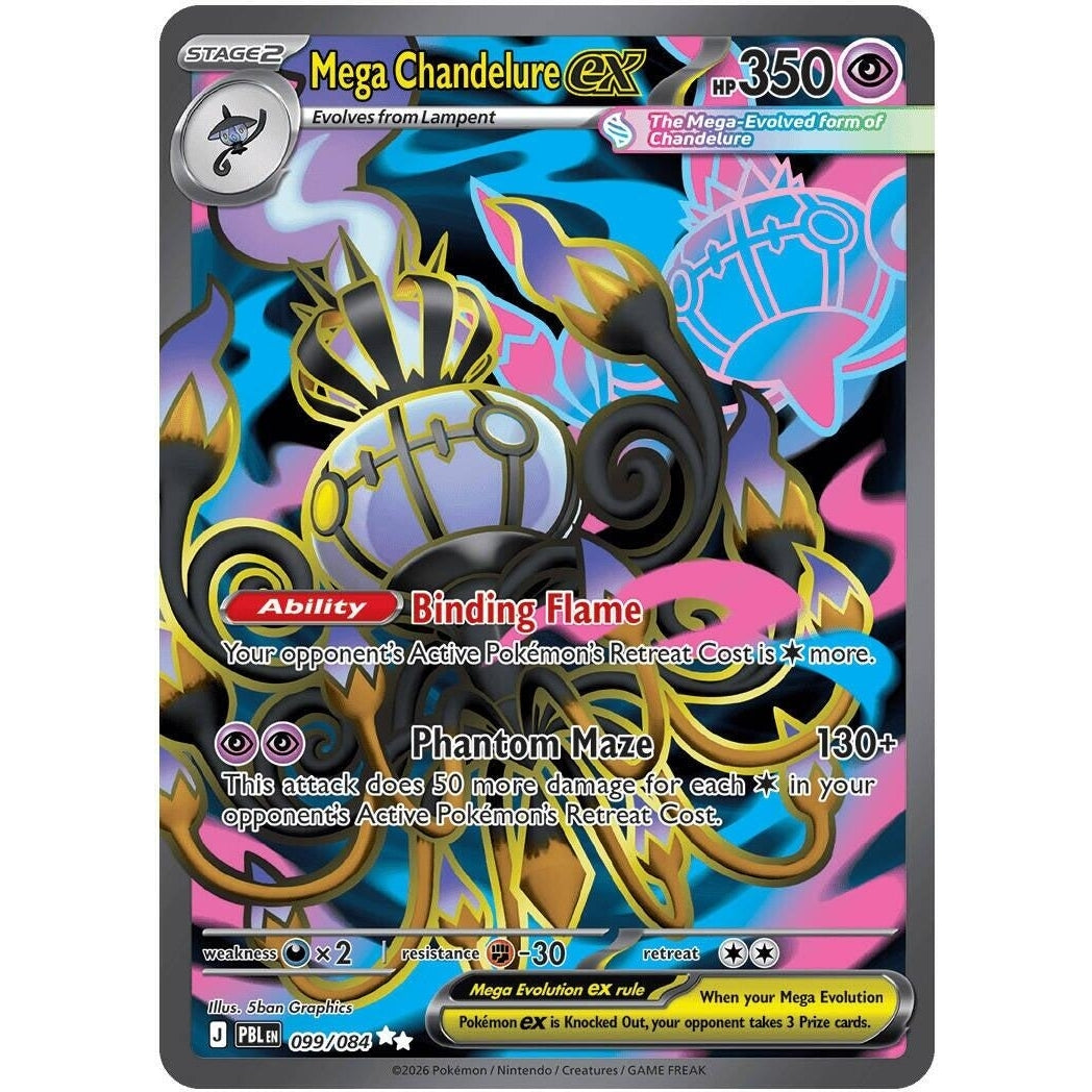 Image for Mega Chandelure ex (099/084) (ME05: Pitch Black) (ME05) - Pokemon