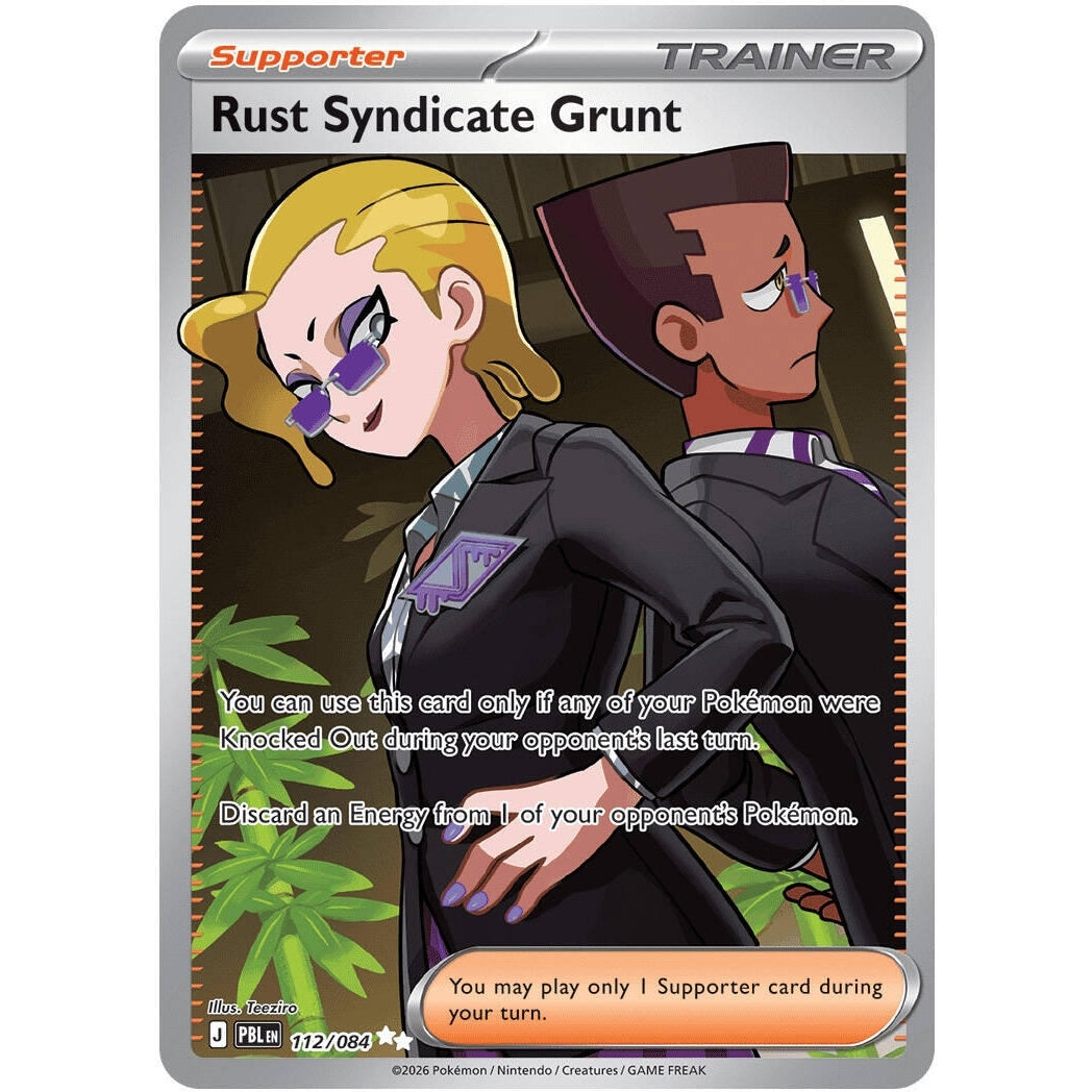 Image for Rust Syndicate Grunt (112/084) (ME05: Pitch Black) (ME05) - Pokemon