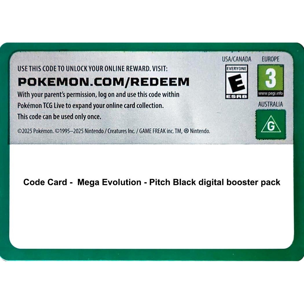 Image for Code Card - Pitch Black Booster Pack (ME05: Pitch Black) (ME05) - Pokemon