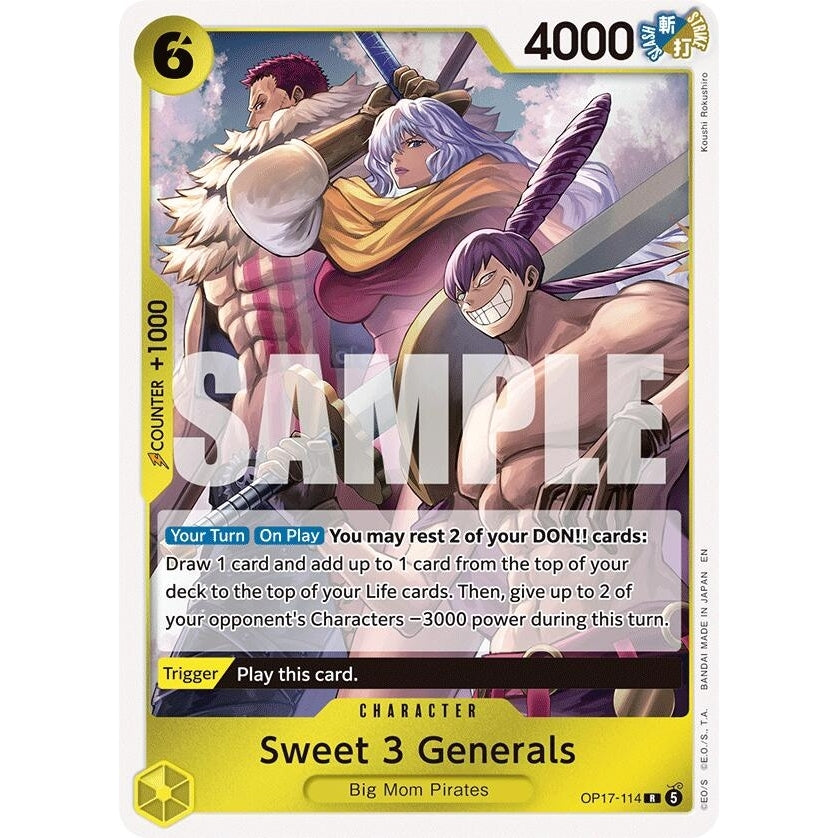 Sweet 3 Generals (OP17-114) (The World's Strongest Warriors) (OP17) - PokéBox Australia