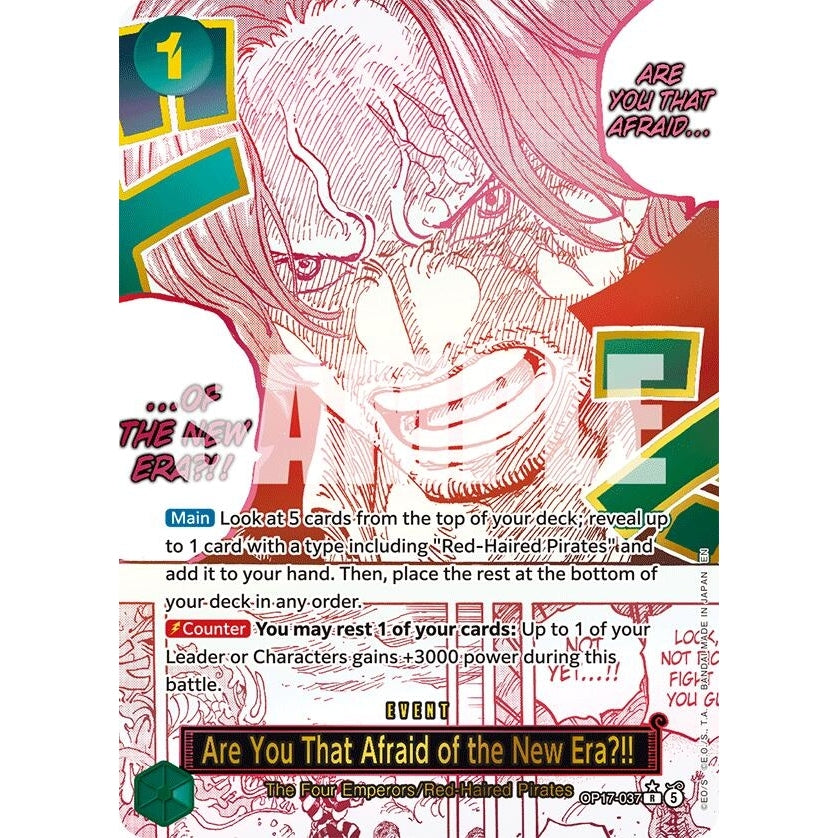 Are You That Afraid of the New Era?! (Alternate Art) (OP17-037) (The World's Strongest Warriors) (OP17) - PokéBox Australia