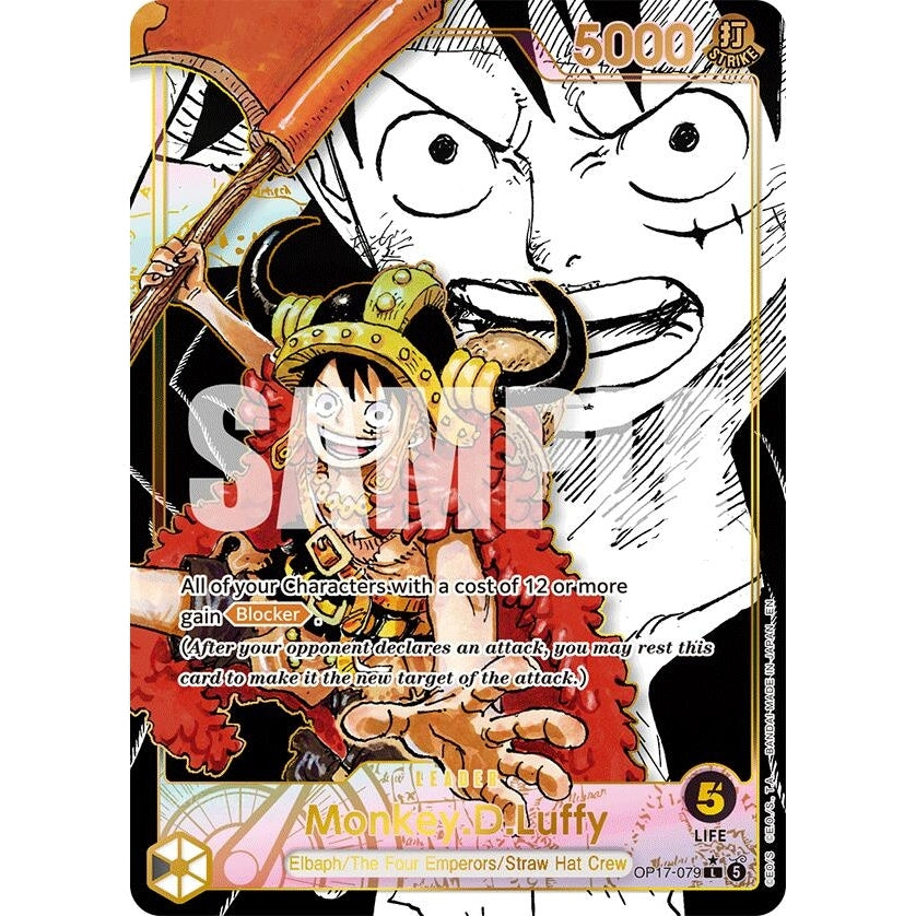 Monkey.D.Luffy (079) (Super Leader Alternate Art) (OP17-079) (The World's Strongest Warriors) (OP17) - PokéBox Australia