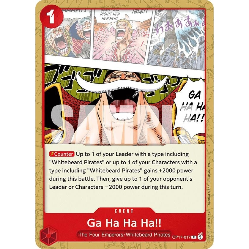 Ga Ha Ha Ha!! (OP17-017) (The World's Strongest Warriors) (OP17) - PokéBox Australia