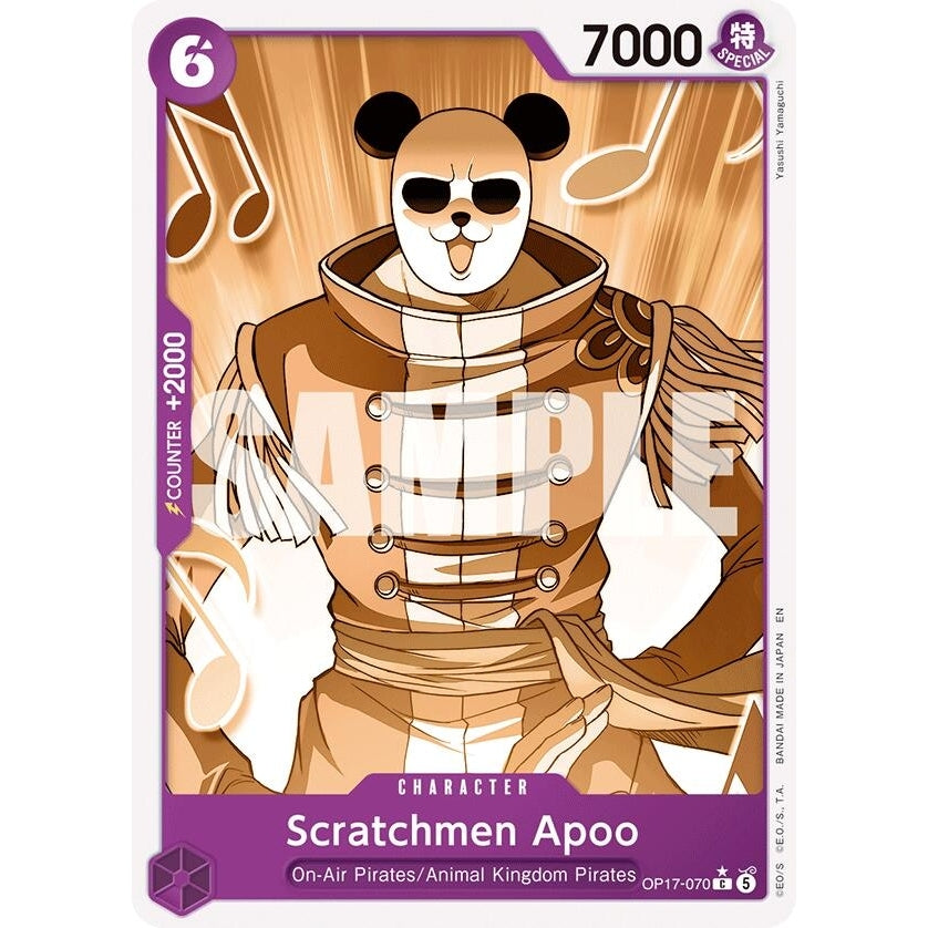 Scratchmen Apoo (Pandaman Art) (OP17-070) (The World's Strongest Warriors) (OP17) - PokéBox Australia