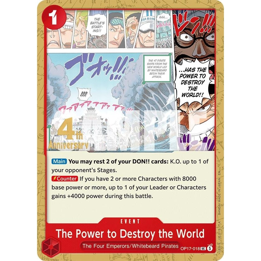 The Power to Destroy the World (OP17-018) (The World's Strongest Warriors Release Event Cards) - PokéBox Australia