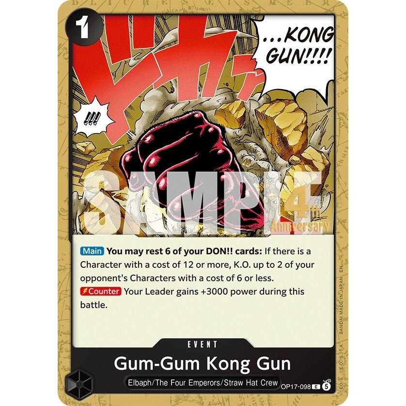 Gum-Gum Kong Gun (OP17-098) (The World's Strongest Warriors Release Event Cards) - PokéBox Australia