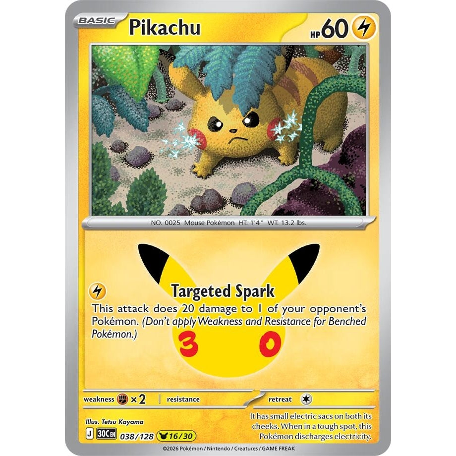 Image for Pikachu (038/128) (ME: 30th Celebration) (30C) - Pokemon
