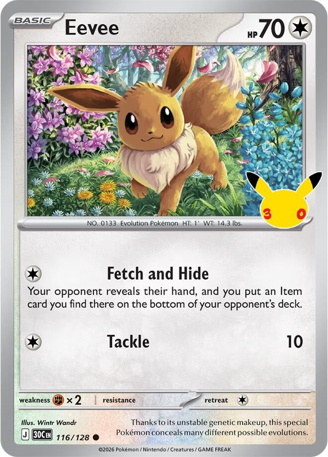 Image for Eevee (116/128) (ME: 30th Celebration) (30C) - Pokemon