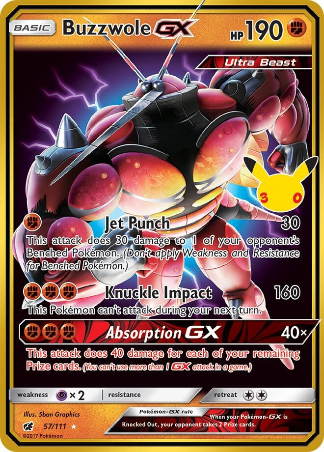 Image for Buzzwole GX (57/111) (ME: 30th Celebration Classic Collection) (30C) - Pokemon