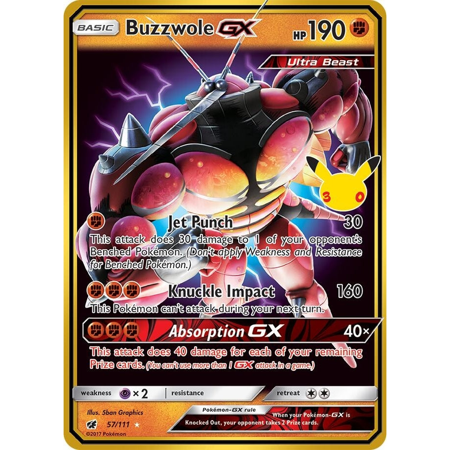Image for Buzzwole GX (57/111) (ME: 30th Celebration Classic Collection) (30C) - Pokemon