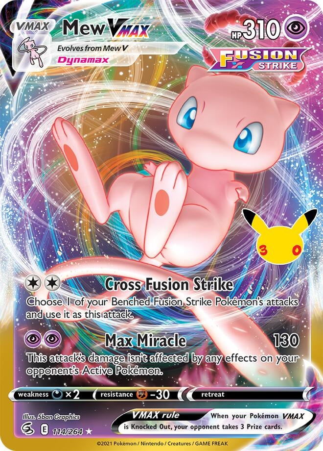 Image for Mew VMAX (114/264) (ME: 30th Celebration Classic Collection) (30C) - Pokemon