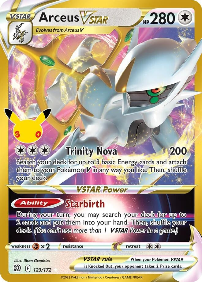 Image for Arceus VSTAR (123/172) (ME: 30th Celebration Classic Collection) (30C) - Pokemon