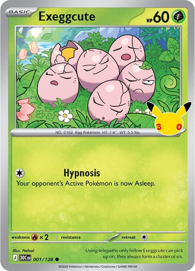 Image for Exeggcute (001/128) (ME: 30th Celebration) (30C) - Pokemon