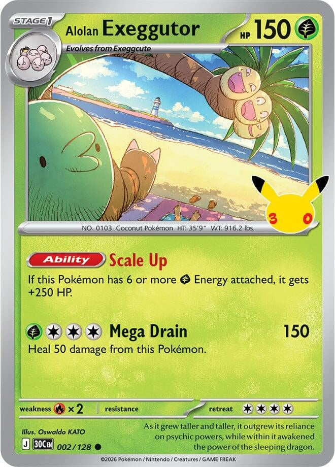 Image for Alolan Exeggutor (002/128) (ME: 30th Celebration) (30C) - Pokemon