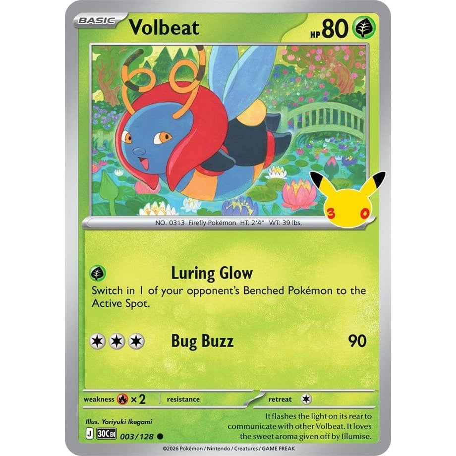 Image for Volbeat (003/128) (ME: 30th Celebration) (30C) - Pokemon