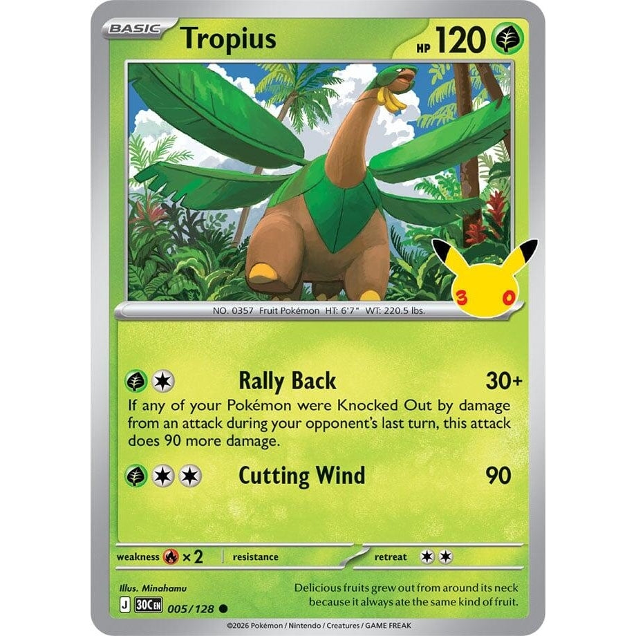Image for Tropius (005/128) (ME: 30th Celebration) (30C) - Pokemon