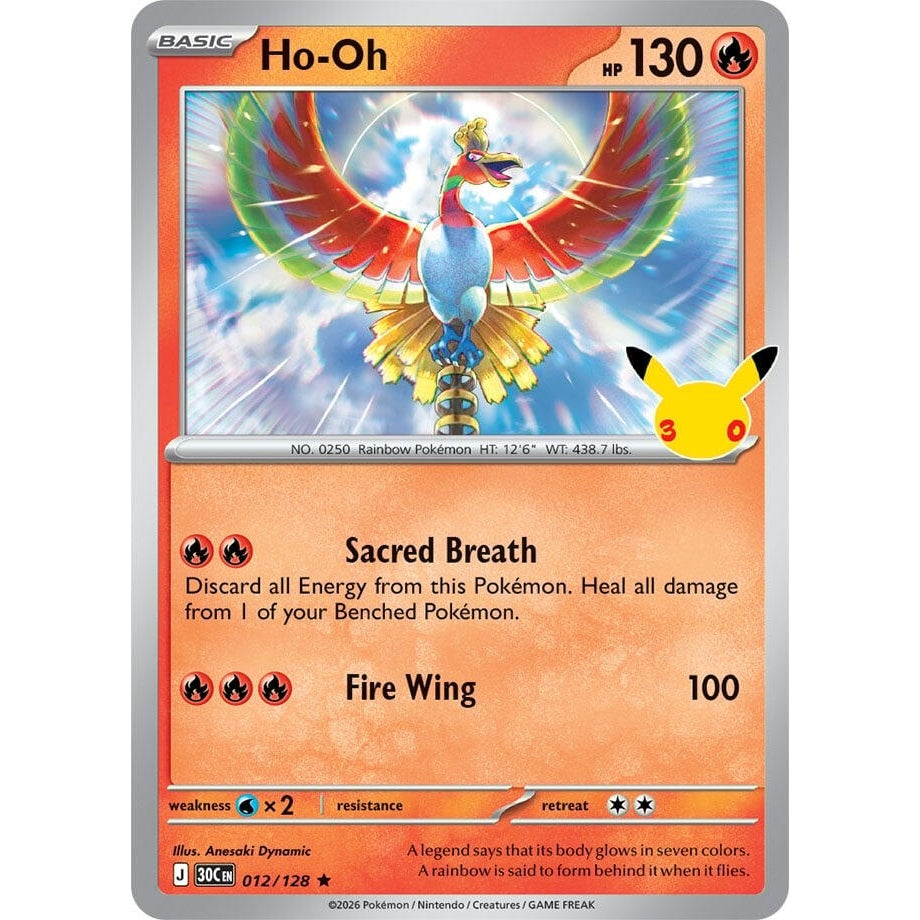 Image for Ho-Oh (012/128) (ME: 30th Celebration) (30C) - Pokemon