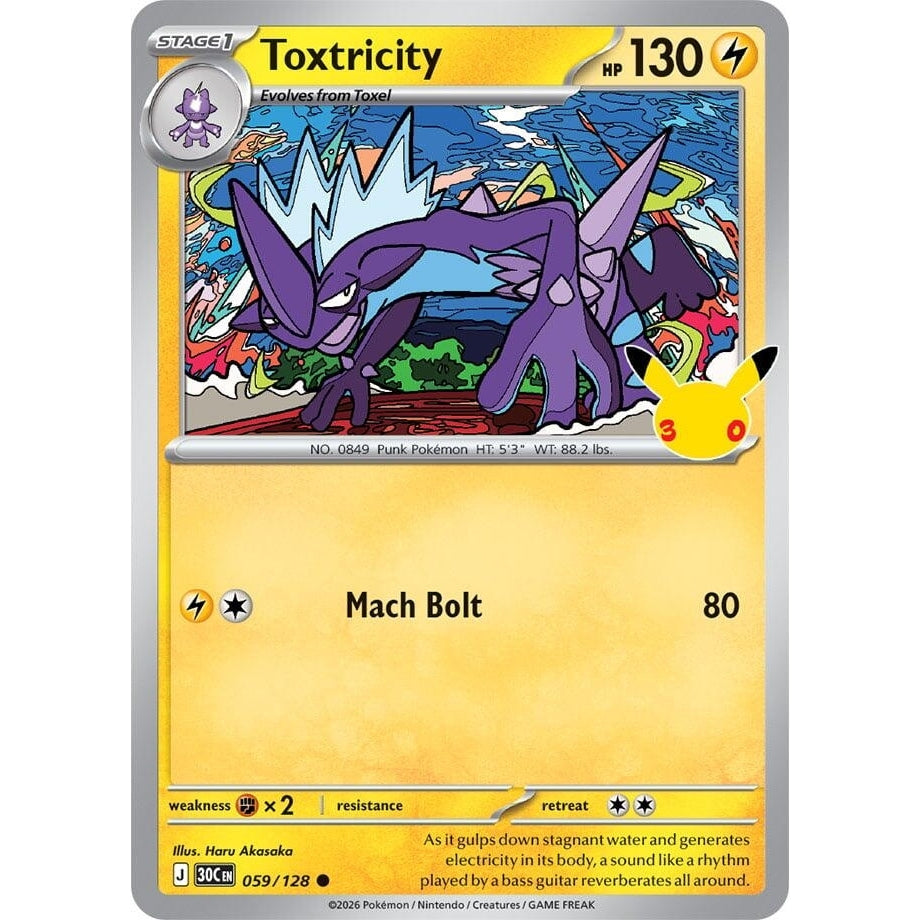 Image for Toxtricity (059/128) (ME: 30th Celebration) (30C) - Pokemon
