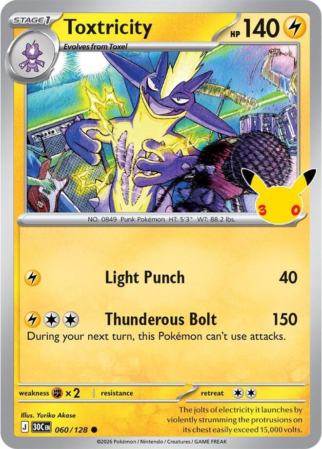 Image for Toxtricity (060/128) (ME: 30th Celebration) (30C) - Pokemon