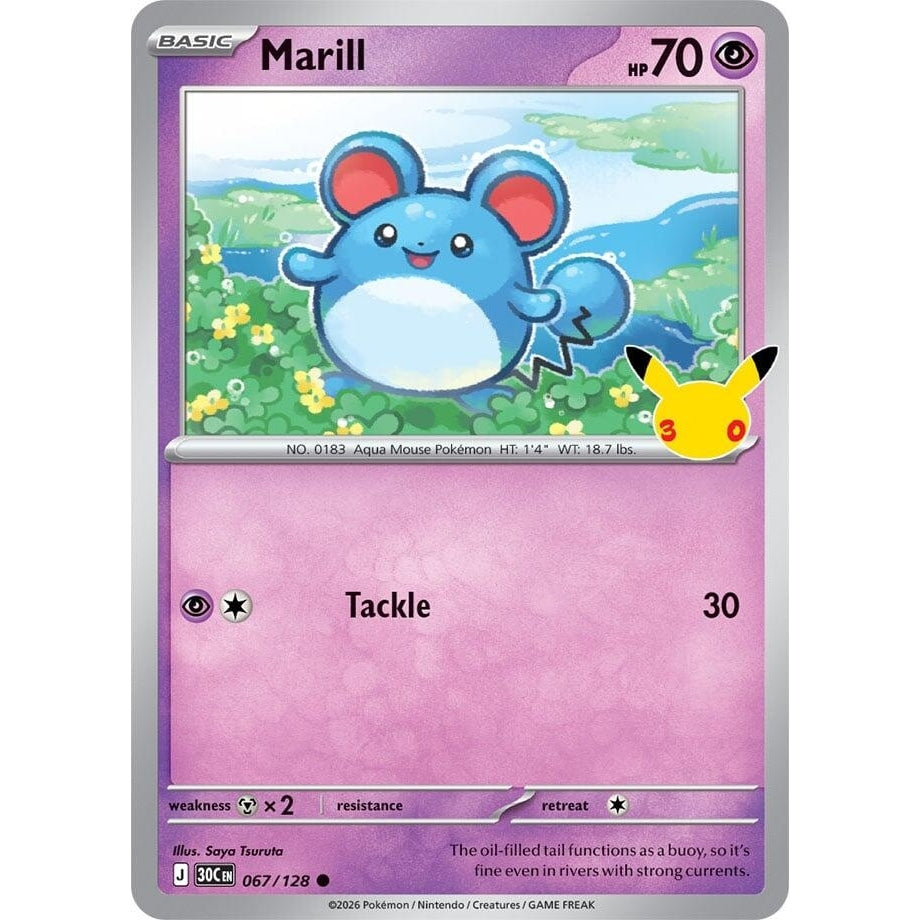 Image for Marill (067/128) (ME: 30th Celebration) (30C) - Pokemon
