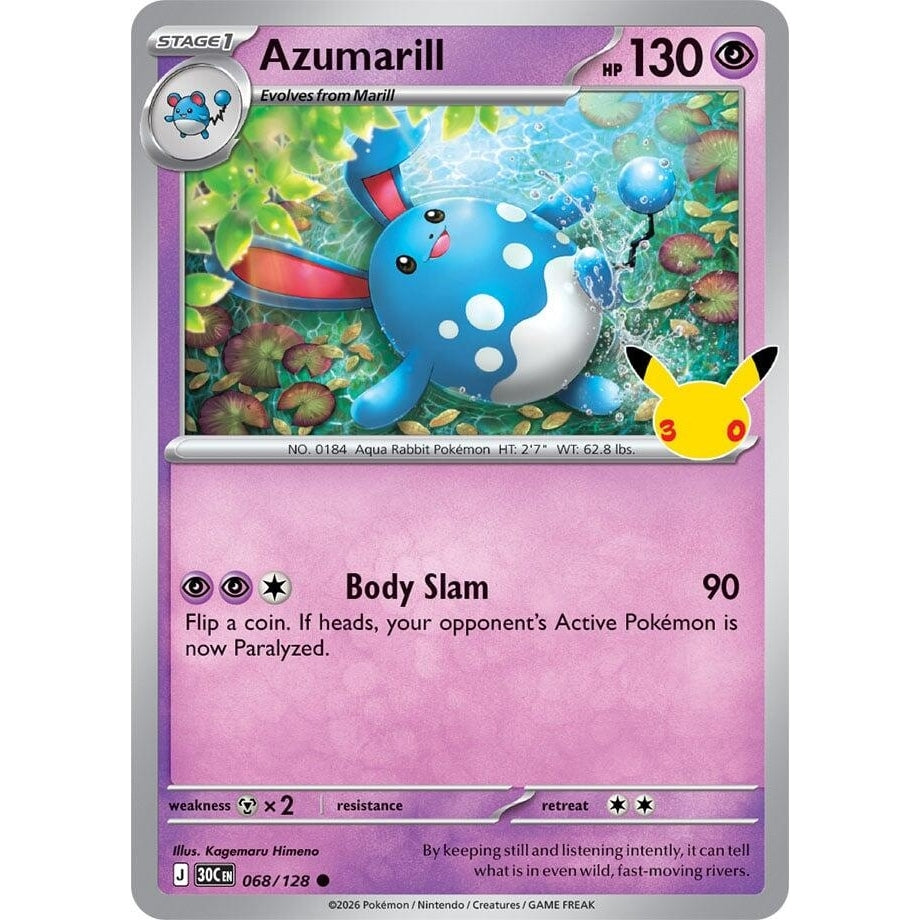 Image for Azumarill (068/128) (ME: 30th Celebration) (30C) - Pokemon