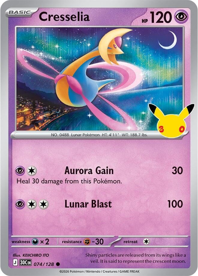 Image for Cresselia (074/128) (ME: 30th Celebration) (30C) - Pokemon