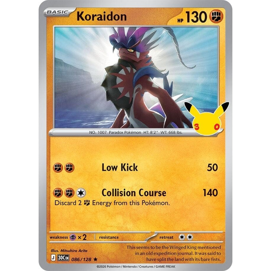 Image for Koraidon (086/128) (ME: 30th Celebration) (30C) - Pokemon