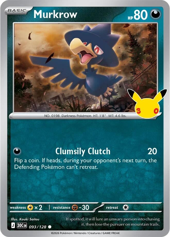 Image for Murkrow (093/128) (ME: 30th Celebration) (30C) - Pokemon