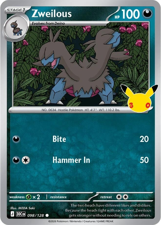Image for Zweilous (098/128) (ME: 30th Celebration) (30C) - Pokemon