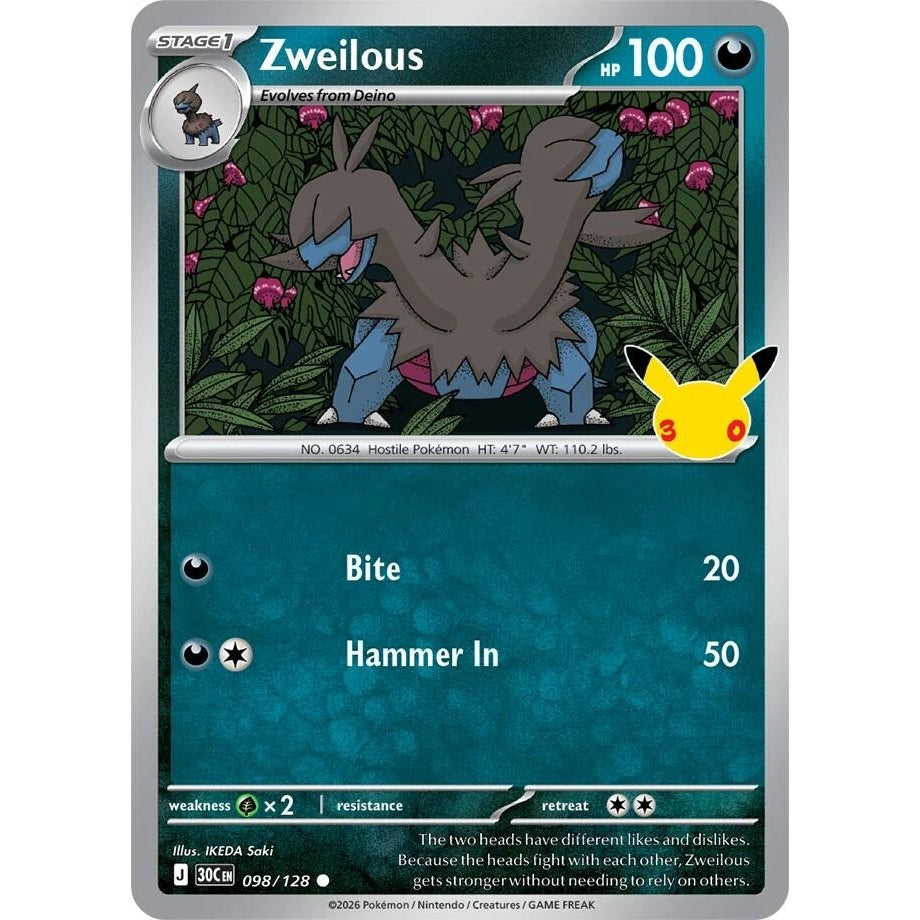 Image for Zweilous (098/128) (ME: 30th Celebration) (30C) - Pokemon