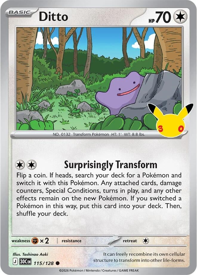 Image for Ditto (115/128) (ME: 30th Celebration) (30C) - Pokemon