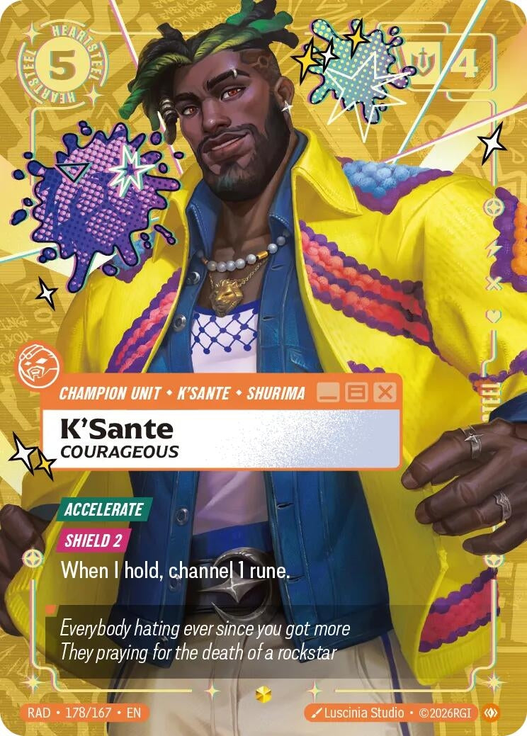 K'Sante, Courageous (Heartsteel Overnumbered) (178/167) (Radiance) - PokéBox Australia